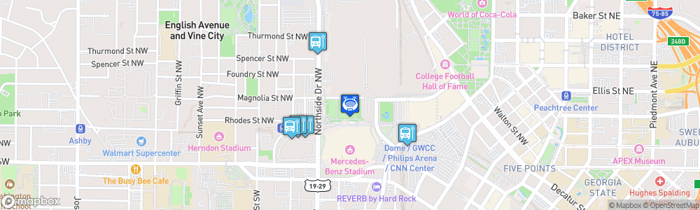 Static Map of Georgia Dome