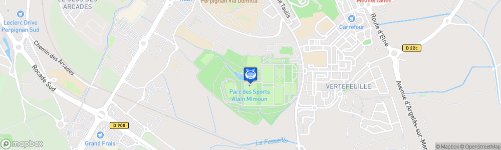 Static Map of Parc des sports de Perpignan