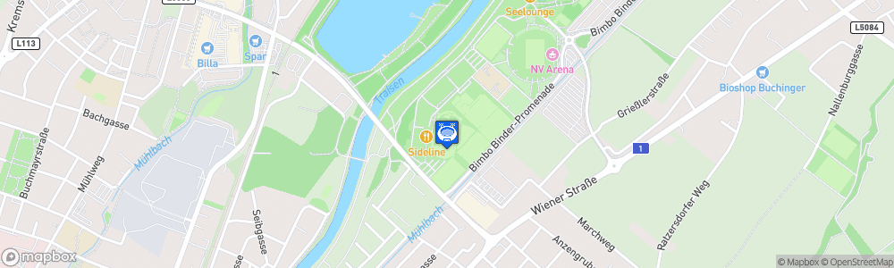 Static Map of Sportzentrum Niederösterreich Fussballplätze