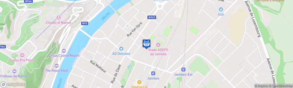 Static Map of Stade ADEPS de Jambes