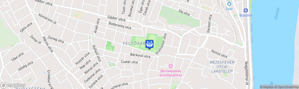 Static Map of Promontor utcai stadion