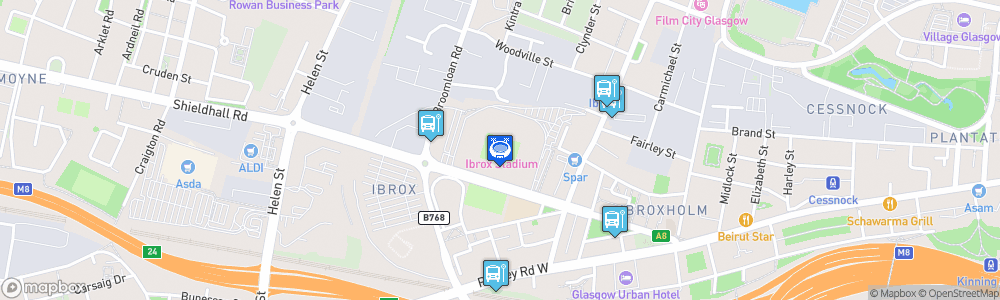 Static Map of Ibrox Stadium