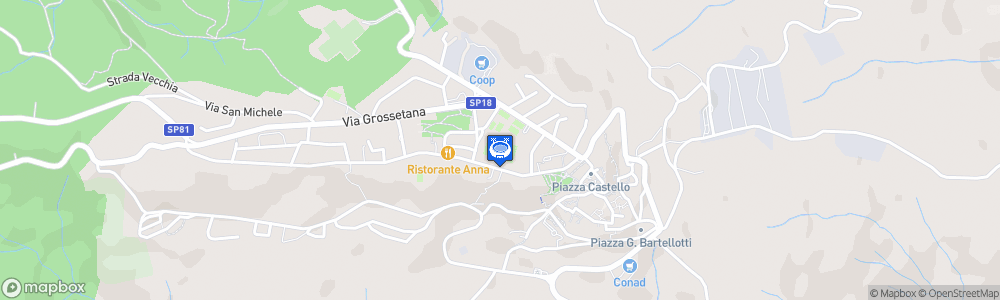 Static Map of Stadio Comunale di Piancastagnaio