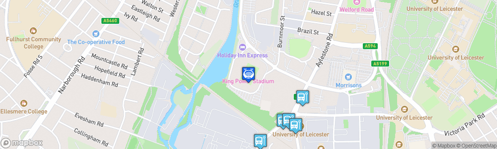 Static Map of King Power Stadium