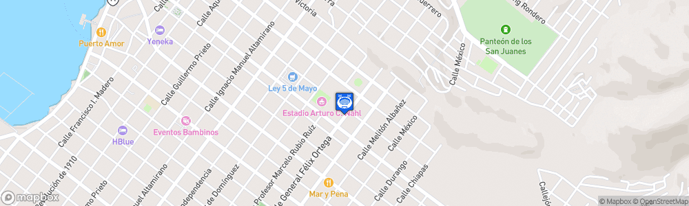 Static Map of Estadio Guaycura