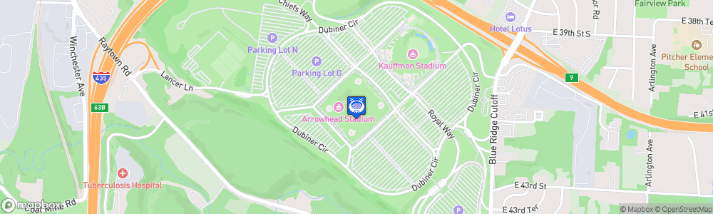 Static Map of GEHA Field at Arrowhead Stadium