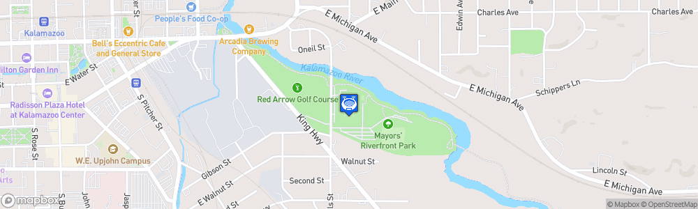 Static Map of Mayors' Riverfront Park Stadium