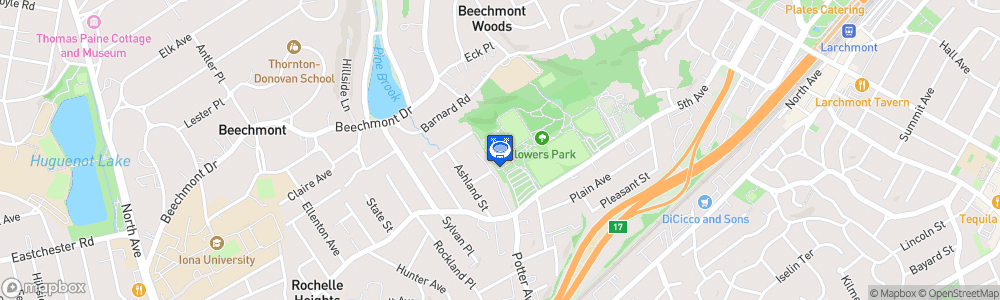 Static Map of Skidelsky Field at City Park Stadium