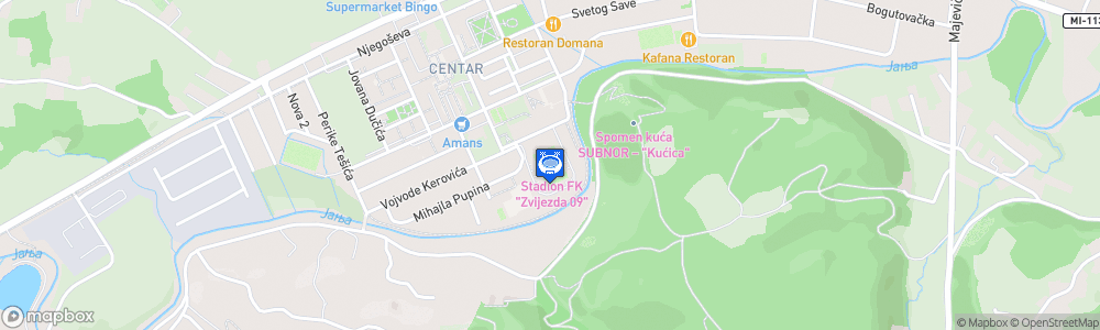 Static Map of Gradski stadion Ugljevik