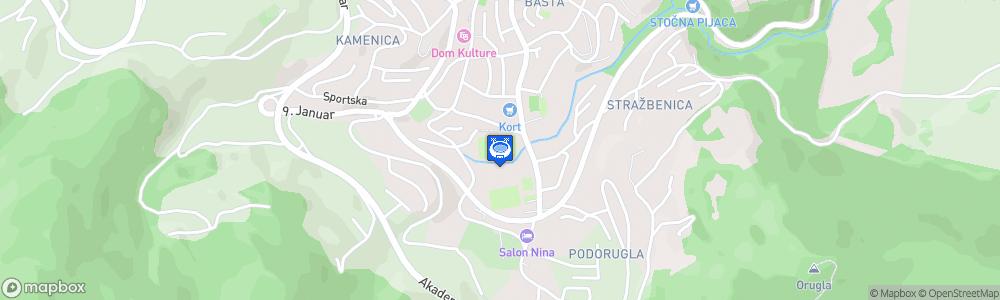Static Map of Gradski stadion Luke - Mrkonjić Grad