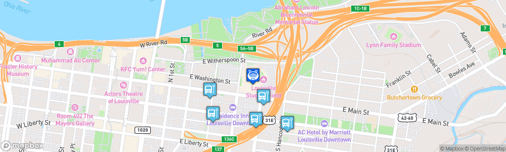 Static Map of Louisville Slugger Field