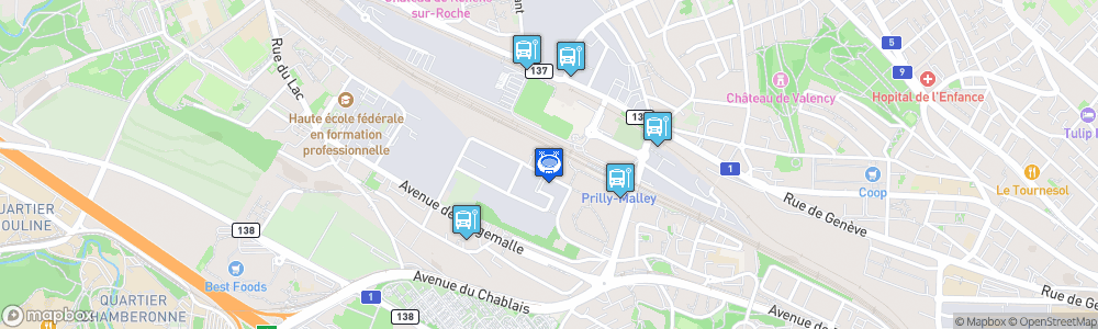 Static Map of Patinoire temporaire de Malley