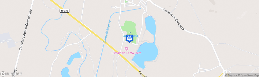 Static Map of Estadio Municipal de Deportes La Molineta