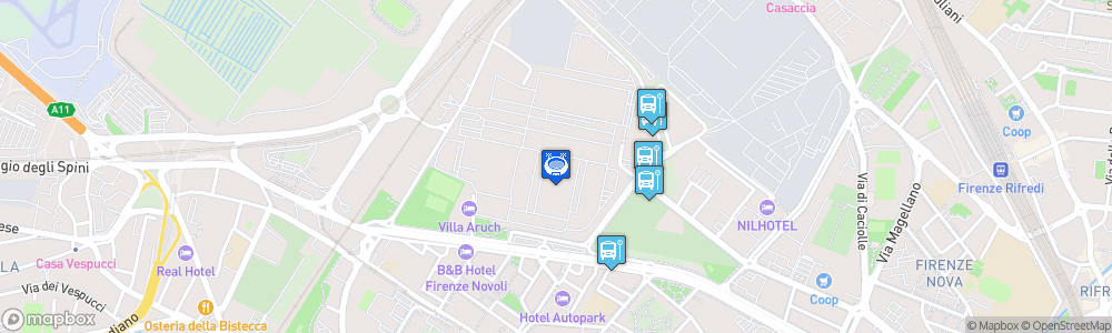 Static Map of Stadio Della Fiorentina