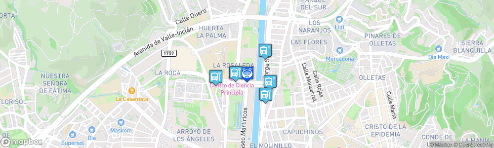 Static Map of Estadio La Rosaleda