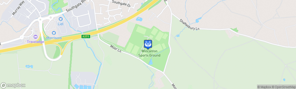 Static Map of Wincanton Sports Ground