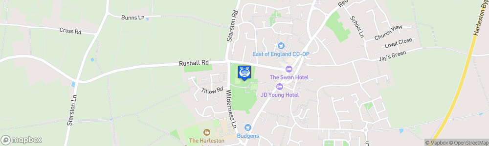 Static Map of Recreation Ground, Harleston