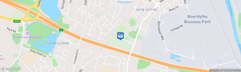 Static Map of Larkfield & New Hythe Wanderers Ground