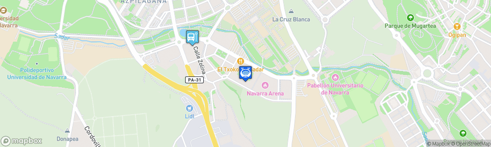 Static Map of Estadio Reyno de Navarra