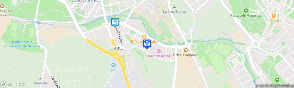 Static Map of Estadio Reyno de Navarra