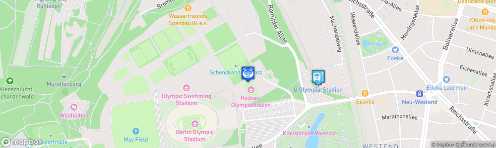 Static Map of Hertha Berlin Stadion