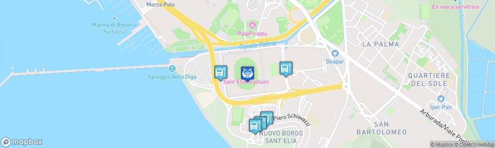 Static Map of Stadio Sant'Elia