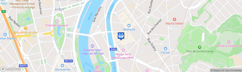 Static Map of Patinoire de Liège