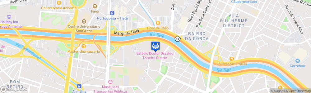 Static Map of Estádio Oswaldo Teixeira Duarte