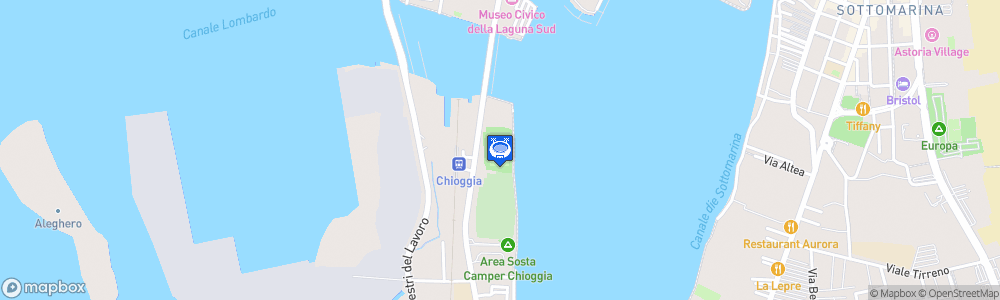 Static Map of Stadio Aldo e Dino Ballarin