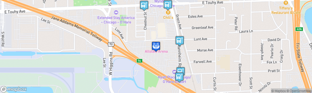 Static Map of Allstate Arena