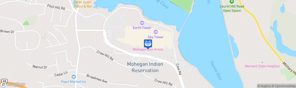Static Map of Mohegan Sun Arena