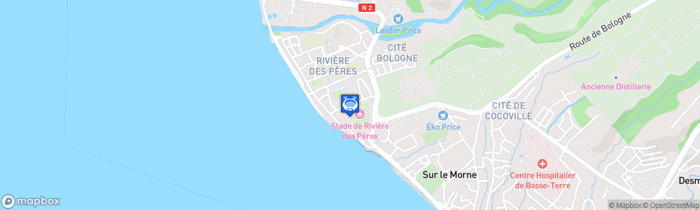 Static Map of Stade de Rivière-des-Pères