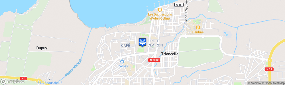 Static Map of Stade omnisports Fiesque Duchesne