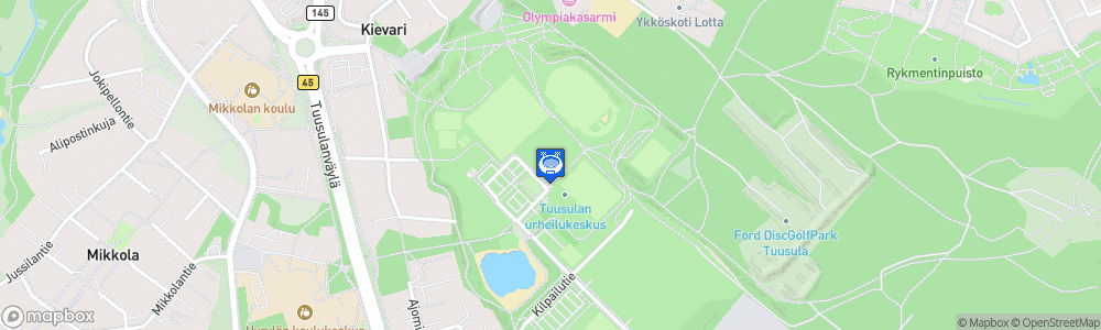 Static Map of Tuusulan Urheilukeskus Stadion