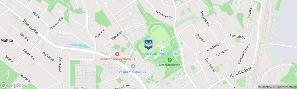 Static Map of Kalevan Urheilupuisto tekonurmi