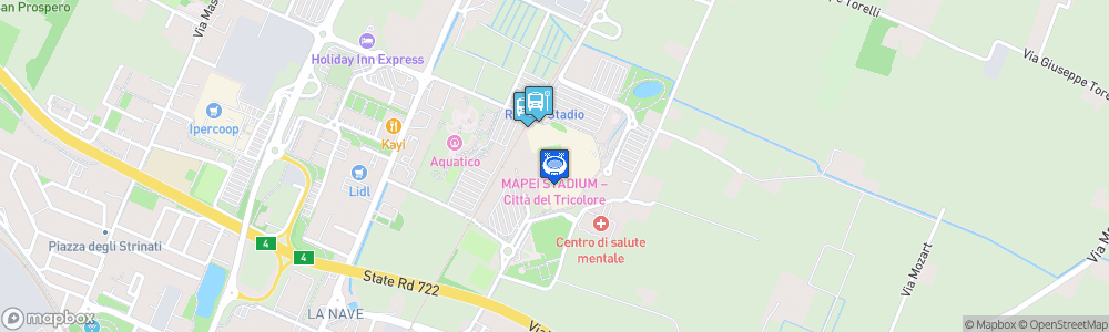 Static Map of Mapei Stadium-Città del Tricolore