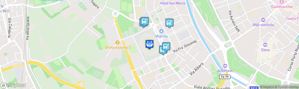 Static Map of Stadio Marcantonio Bentegodi