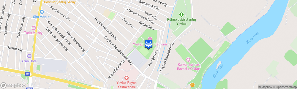 Static Map of Şəhər stadionu - Yevlax