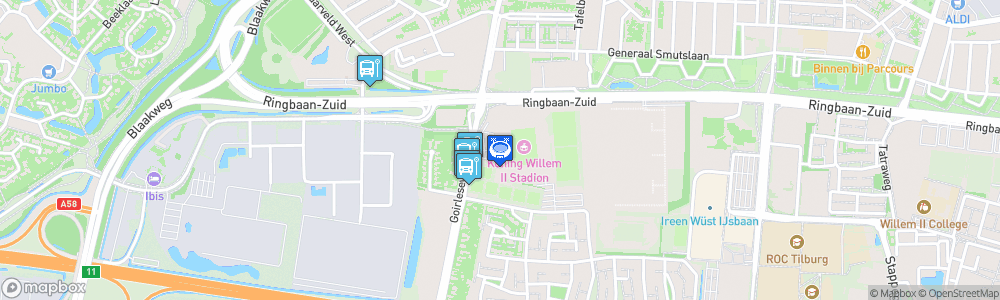 Static Map of Koning Willem II-stadion