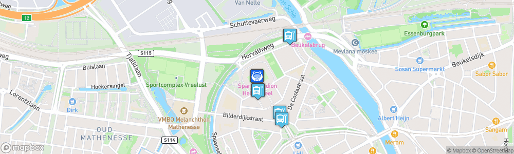 Static Map of Sparta Stadion Het Kasteel