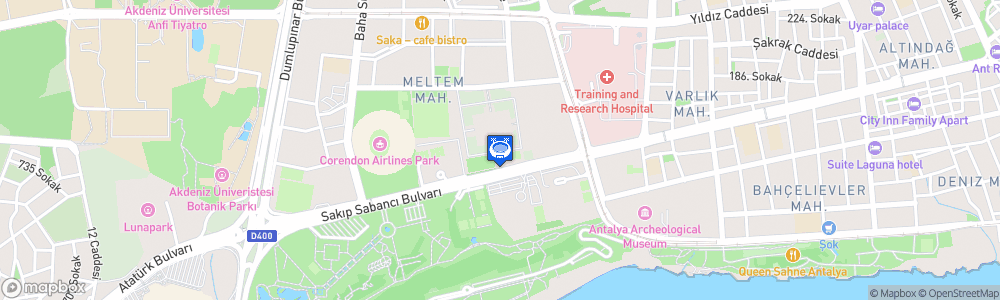 Static Map of Antalya Spor Salonu