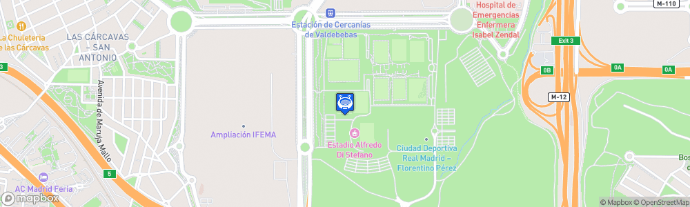 Static Map of Ciudad Deportiva Real Madrid Campo 11