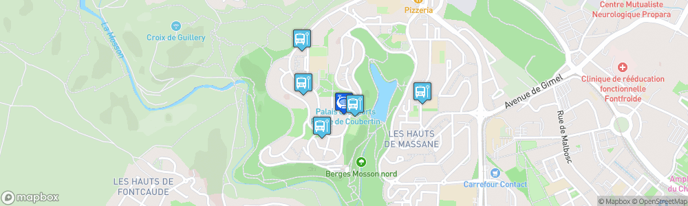 Static Map of Palais des sports Pierre-de-Coubertin