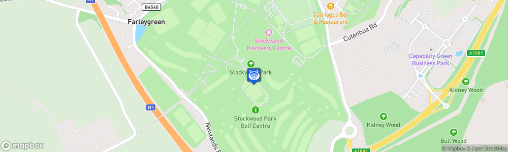 Static Map of Stockwood Park Athletics Stadium