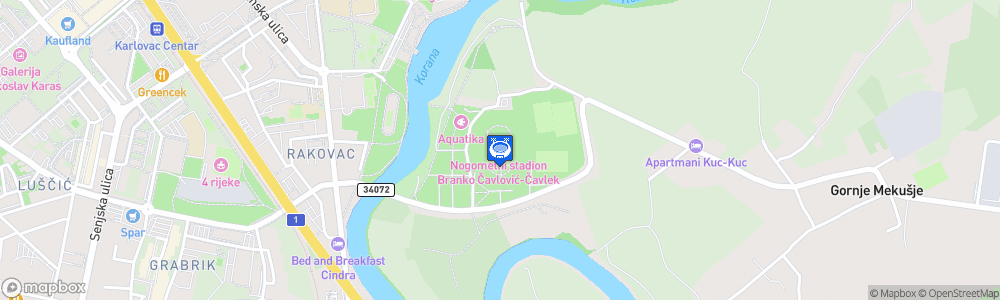 Static Map of Stadion Branko Čavlović-Čavlek