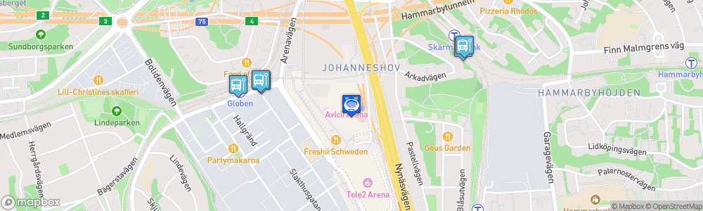 Static Map of Avicii Arena