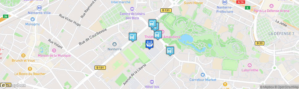 Static Map of Palais des sports Maurice-Thorez