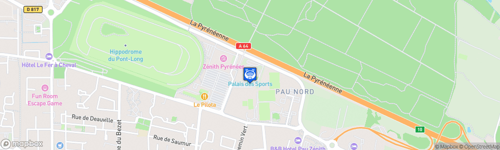 Static Map of Palais des sports de Pau