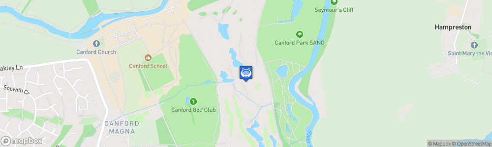 Static Map of AFC Bournemouth Performance Centre