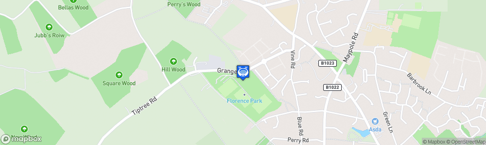 Static Map of Florence Park - Colchester United Training Ground